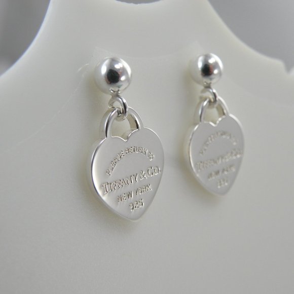 Tiffany & Co. Jewelry - NEW Mini Heart Ball Stud Earrings Return to Tiffany & Co Solid Sterling Silver
